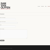 album Site vitrine Sam Van Olffen sampler graphique image realisations/samcontact.png